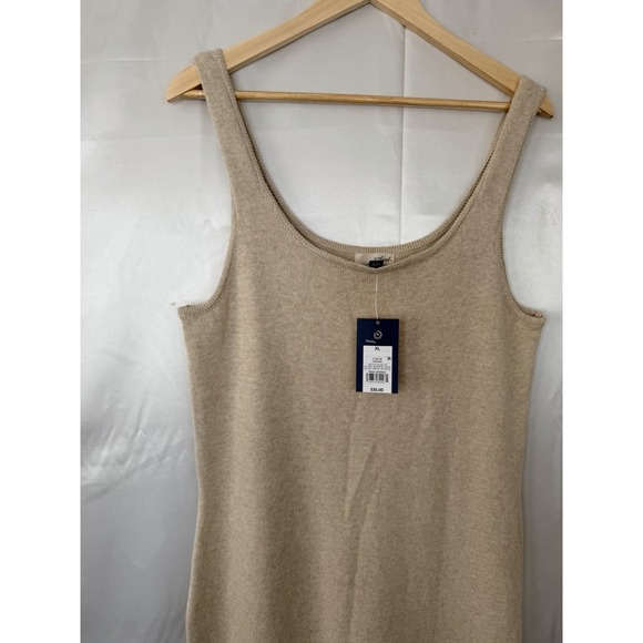 NWT‎ Universal Thread Sweater Tank Maxi Dress Tan Crochet Hem Size XL - Picture 3 of 13